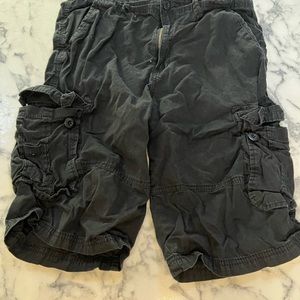 Black Cargo Shorts (Size Small)